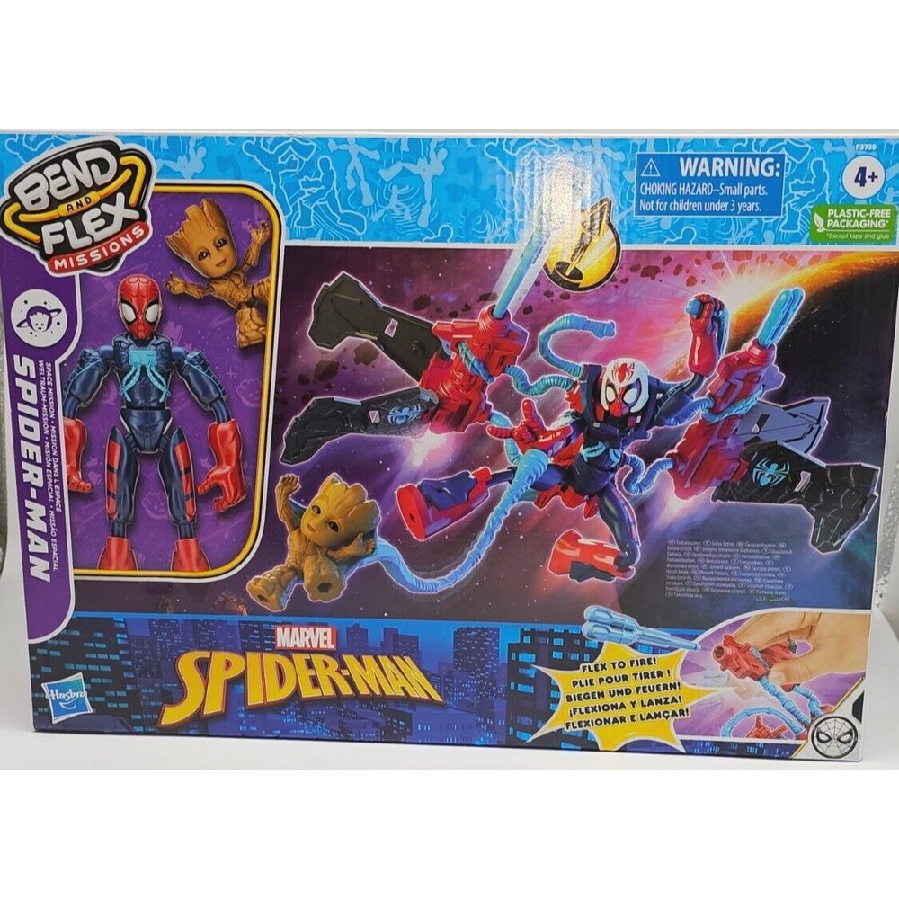 Marvel Spider-Man Bend and Flex Space Mission Spiderman Action Figure Playset